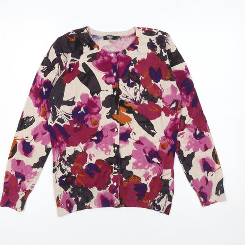 M&Co Women’s Multicoloured Floral Cardigan XS Petite