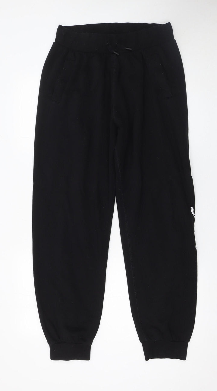Juicy Couture Womens Black Jogger Sweatpants L Logo Sport Style