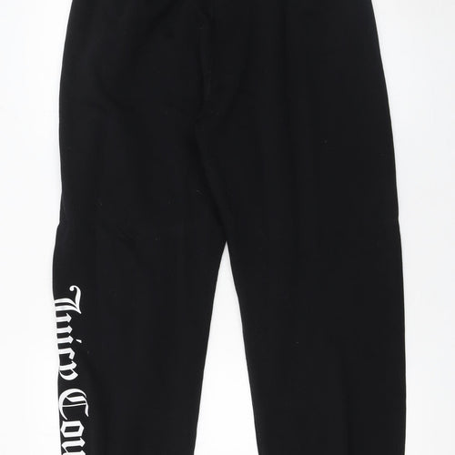 Juicy Couture Womens Black Jogger Sweatpants L Logo Sport Style