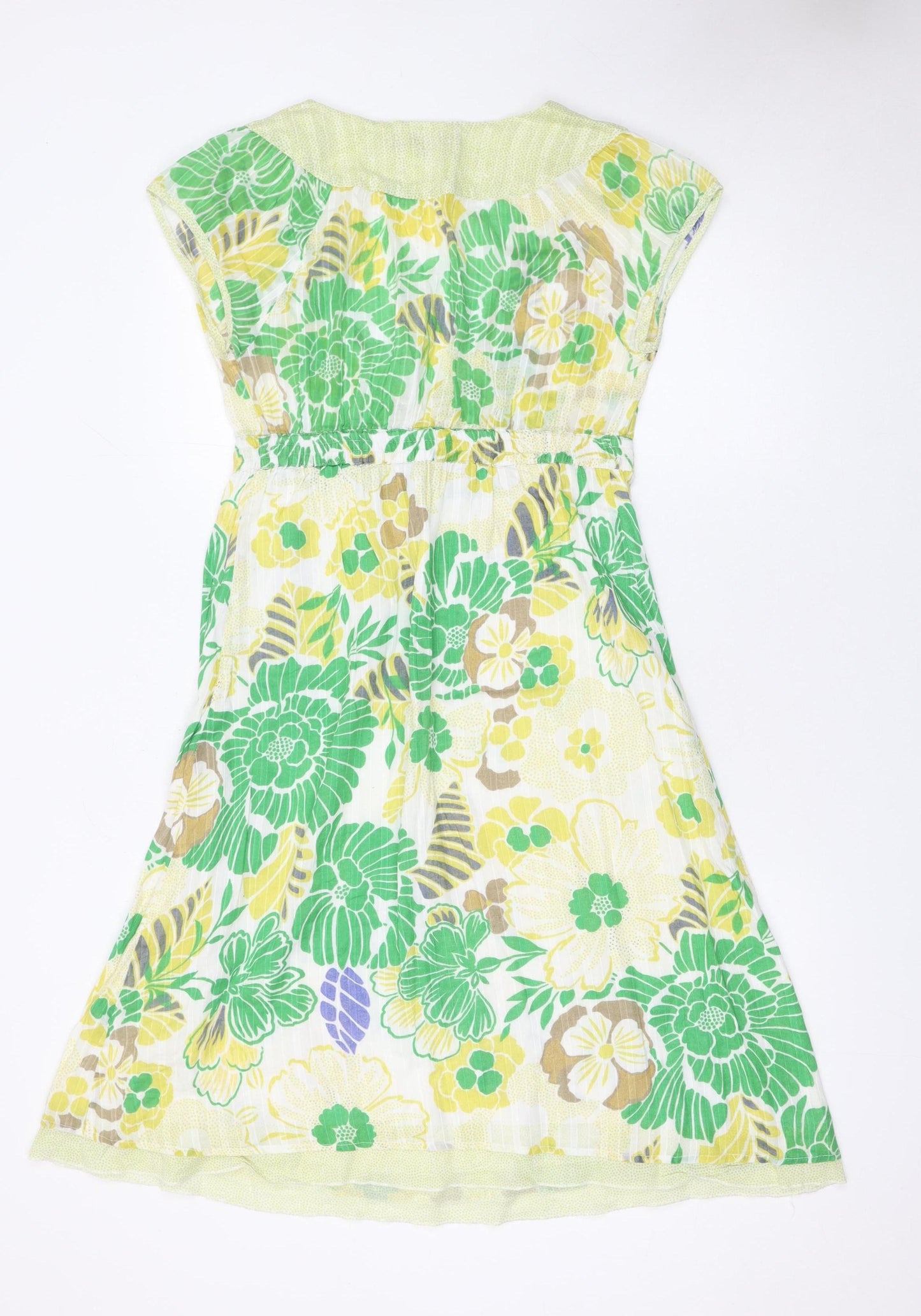 Monsoon Women’s Multicoloured Floral A-Line Cotton Knee Length Dress UK 8