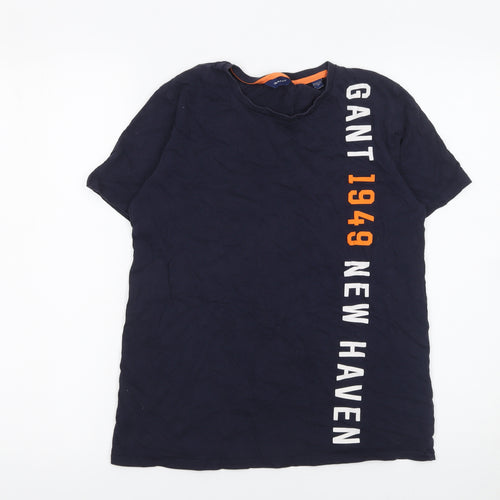 GANT Boys Blue 13-14 Years Graphic Print Cotton T-Shirt