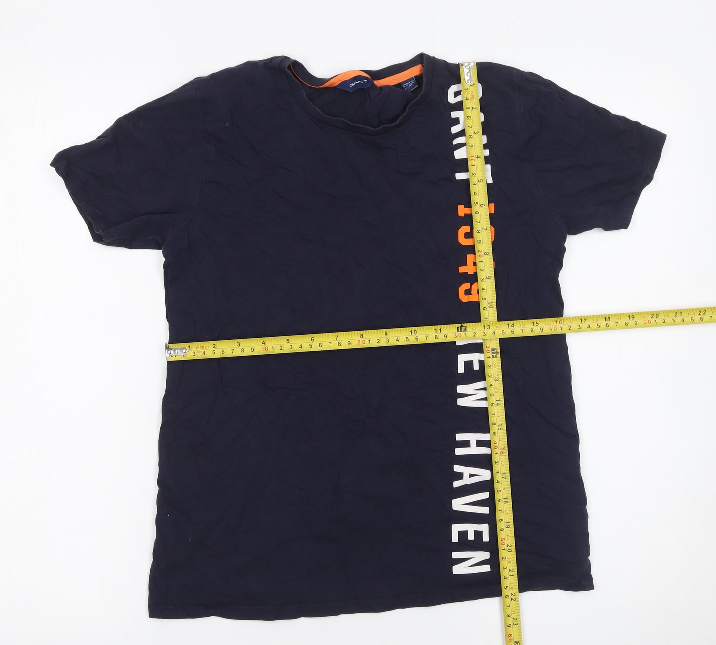 GANT Boys Blue 13-14 Years Graphic Print Cotton T-Shirt
