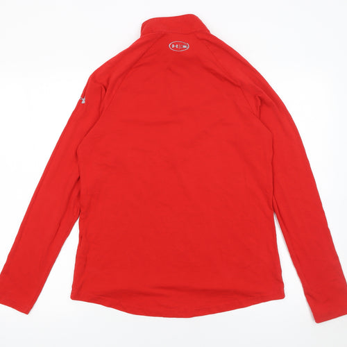 Under Armour Men's Red 1/4 Zip HeatGear Sweatshirt Size M