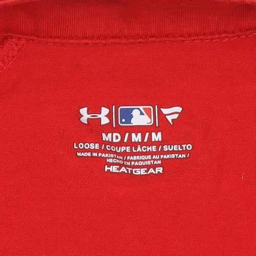 Under Armour Men's Red 1/4 Zip HeatGear Sweatshirt Size M