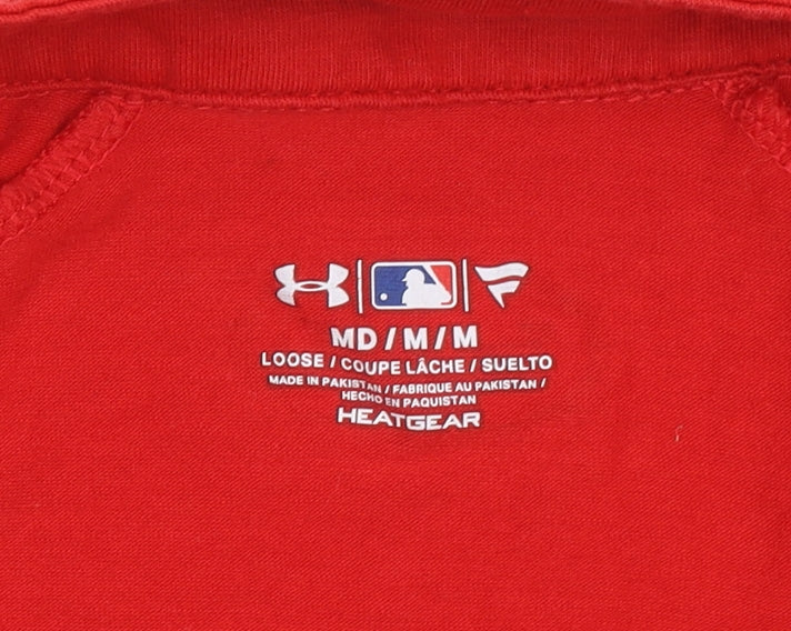 Under Armour Men's Red 1/4 Zip HeatGear Sweatshirt Size M