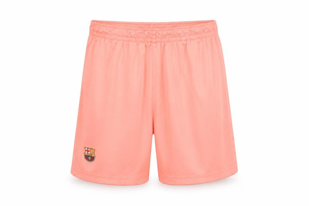 FC Barcelona Boys Pink Athletic Shorts Size 10 Lightweight Elastic Waist
