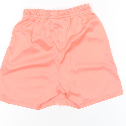 FC Barcelona Boys Pink Athletic Shorts Size 10 Lightweight Elastic Waist