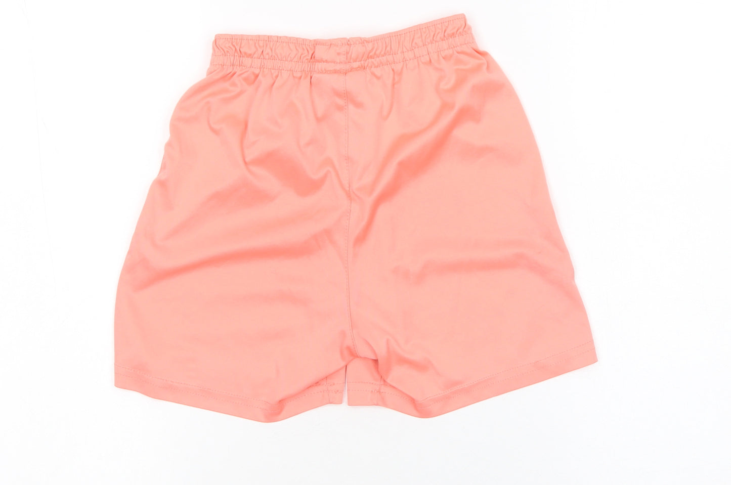FC Barcelona Boys Pink Athletic Shorts Size 10 Lightweight Elastic Waist