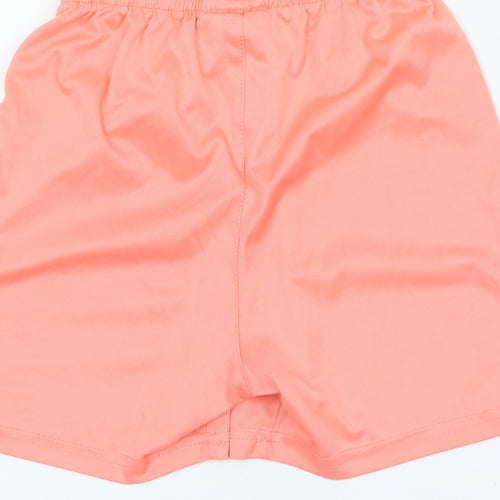 FC Barcelona Boys Pink Athletic Shorts Size 10 Lightweight Elastic Waist