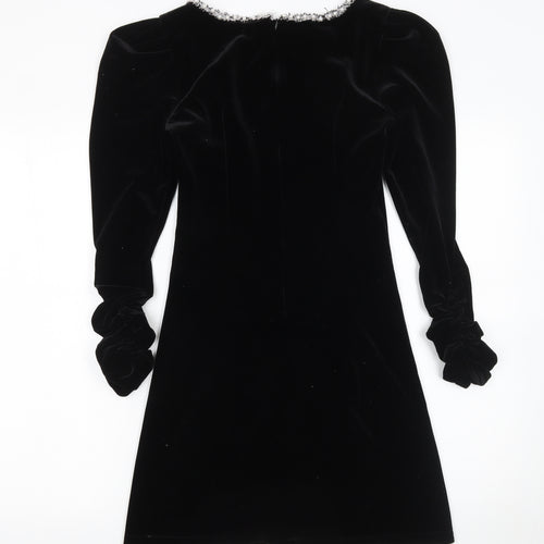 Herzig Room Women’s Black Velvet Short Party Dress Size S