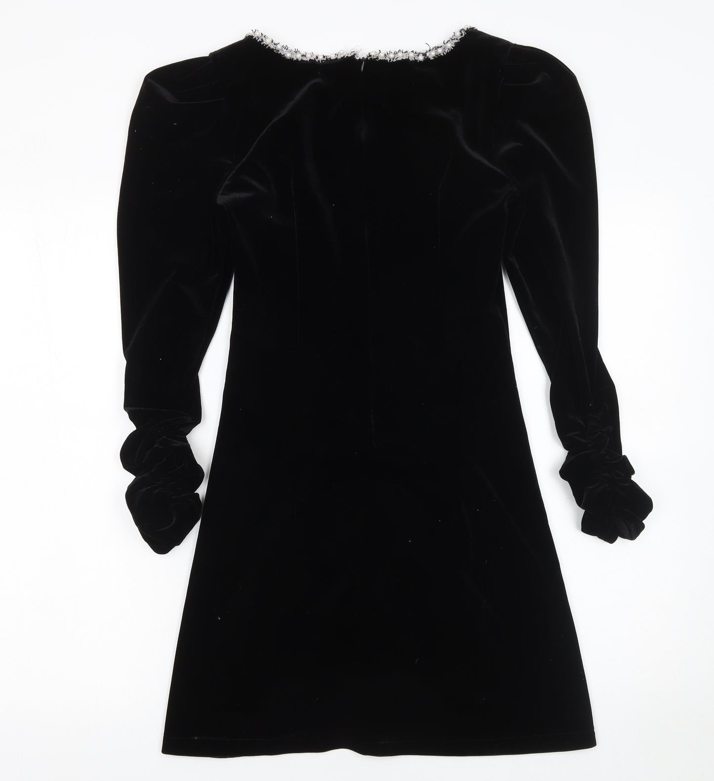 Herzig Room Women’s Black Velvet Short Party Dress Size S