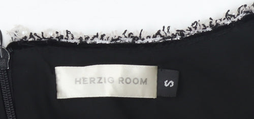 Herzig Room Women’s Black Velvet Short Party Dress Size S