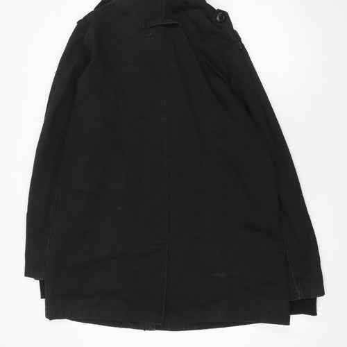 Crafted Men's Black L Military Style Mid-Length Twill Jacket