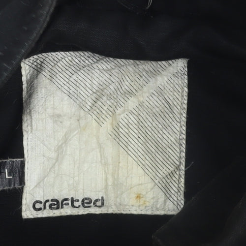 Crafted Men's Black L Military Style Mid-Length Twill Jacket