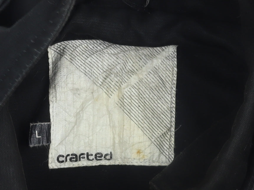 Crafted Men's Black L Military Style Mid-Length Twill Jacket