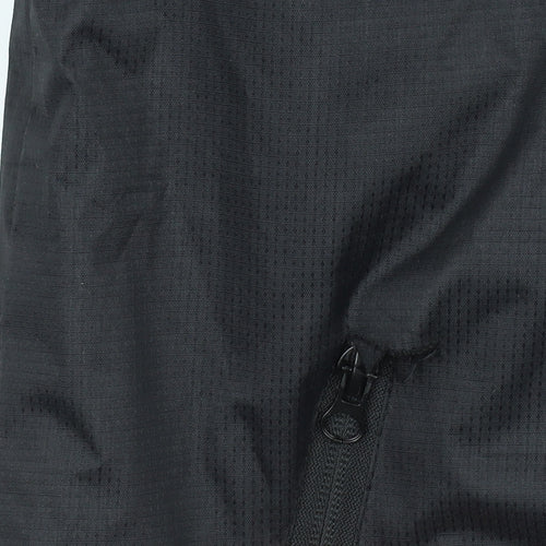 Charles Norton Men's Black L Hooded Windbreaker Jacket Lined Water Resistant