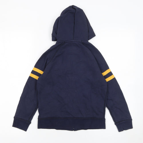 GAP Boys Blue Full Zip Hoodie 6-7 Years Logo Fleece Sweatshirt