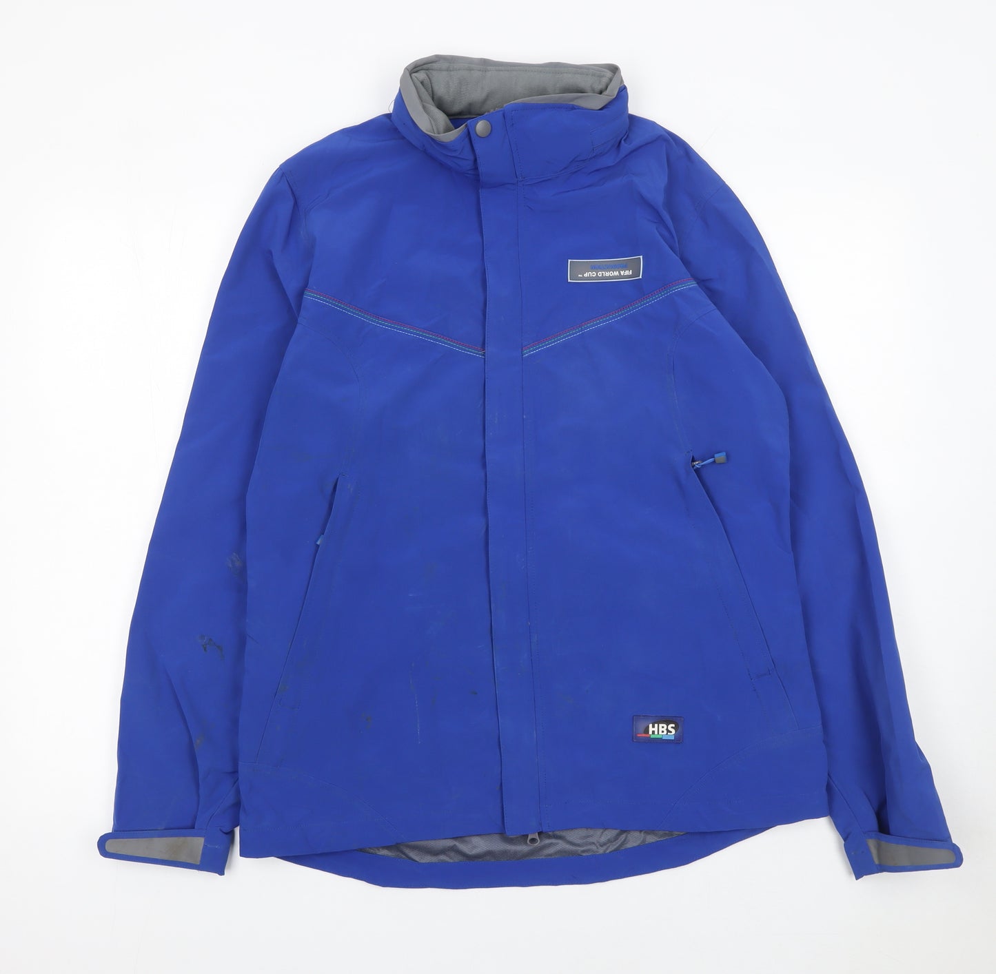HBS Men's Blue Softshell Waterproof Jacket L Windproof Sportswear