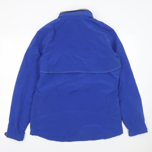 HBS Men's Blue Softshell Waterproof Jacket L Windproof Sportswear