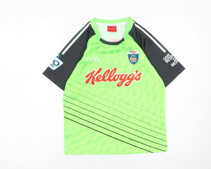 Masita Boys Green Kellogg’s GAA Jersey T-Shirt 3 Years Quick Dry Sports Top