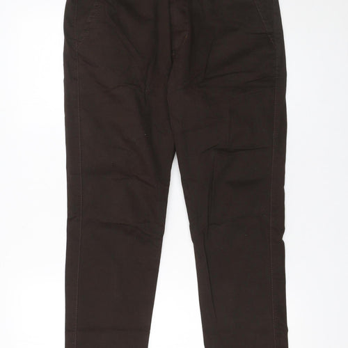 Malloy Women’s Brown Chino Trousers Size 12 Stretch Cotton Blend