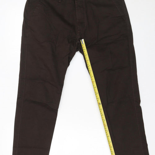 Malloy Women’s Brown Chino Trousers Size 12 Stretch Cotton Blend