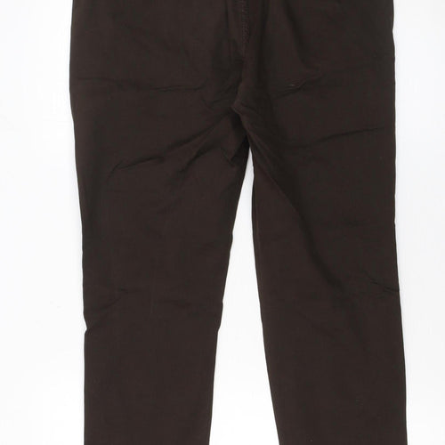 Malloy Women’s Brown Chino Trousers Size 12 Stretch Cotton Blend