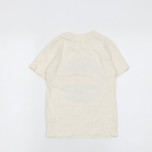 Dunnes Stores Boys Beige Skateboard Graphic Cotton T-Shirt 5-6 Years