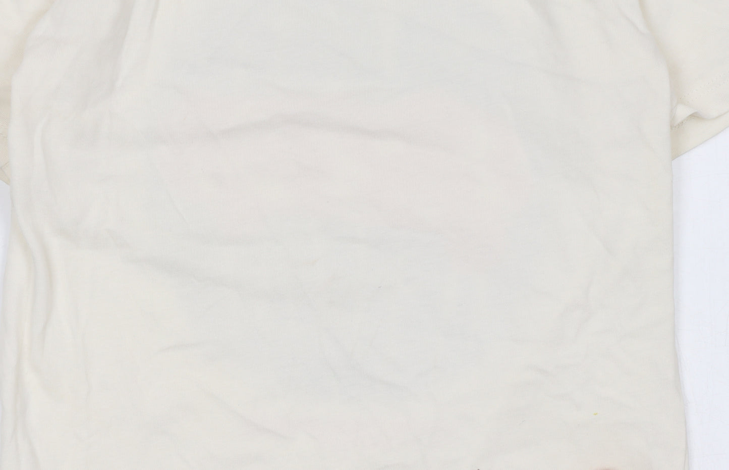 Dunnes Stores Boys Beige Skateboard Graphic Cotton T-Shirt 5-6 Years