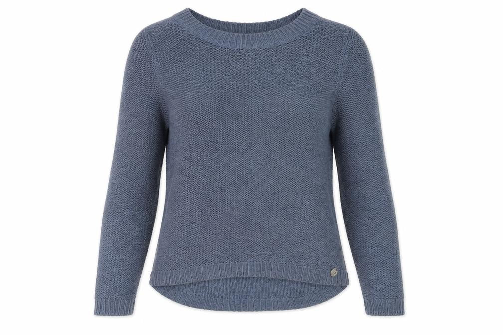 Front view of Only women’s blue xs chunky knit jumper