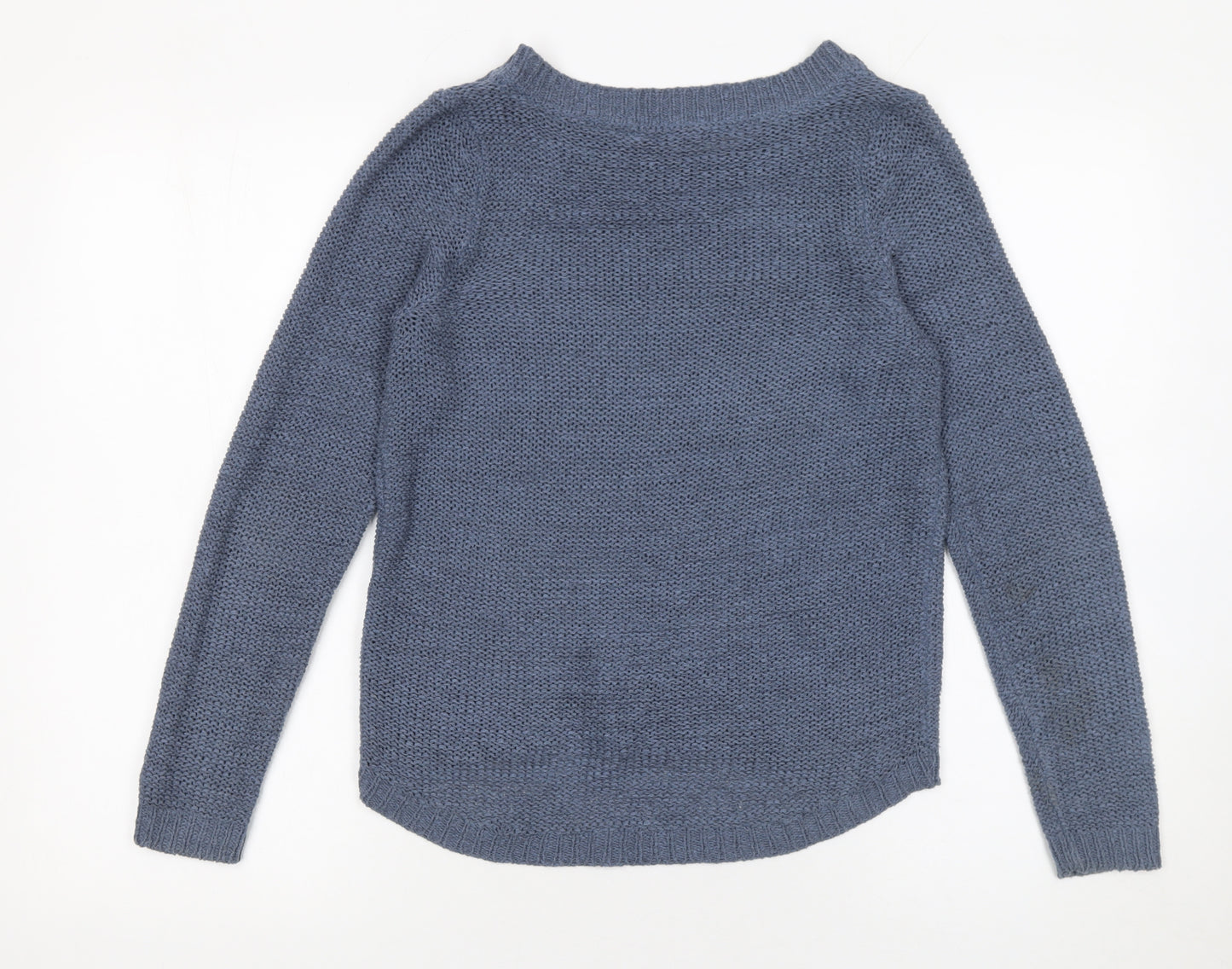 ONLY Womens Blue XS Chunky Knit Pullover Jumper