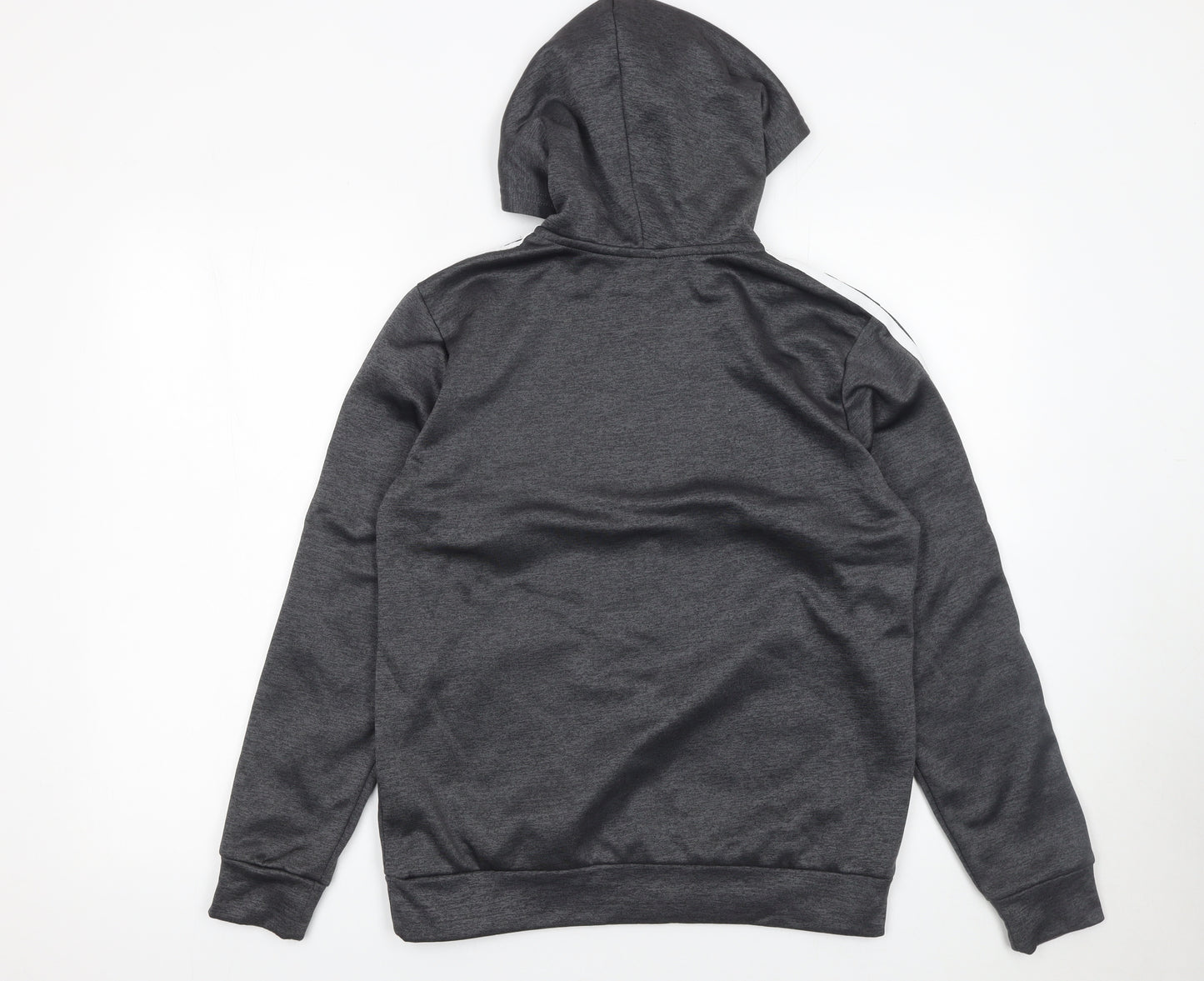 Adidas Boys Grey & White 1/4 Zip Hoodie Sweatshirt 13-14 Years
