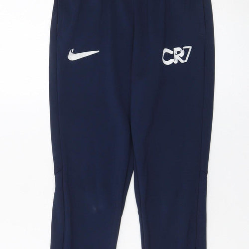 Nike CR7 Boys Blue Jogger Trousers M 137-147cm Dri-Fit Polyester