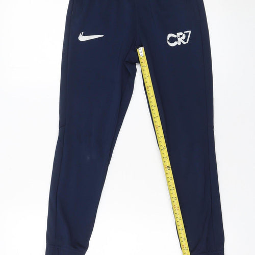 Nike CR7 Boys Blue Jogger Trousers M 137-147cm Dri-Fit Polyester