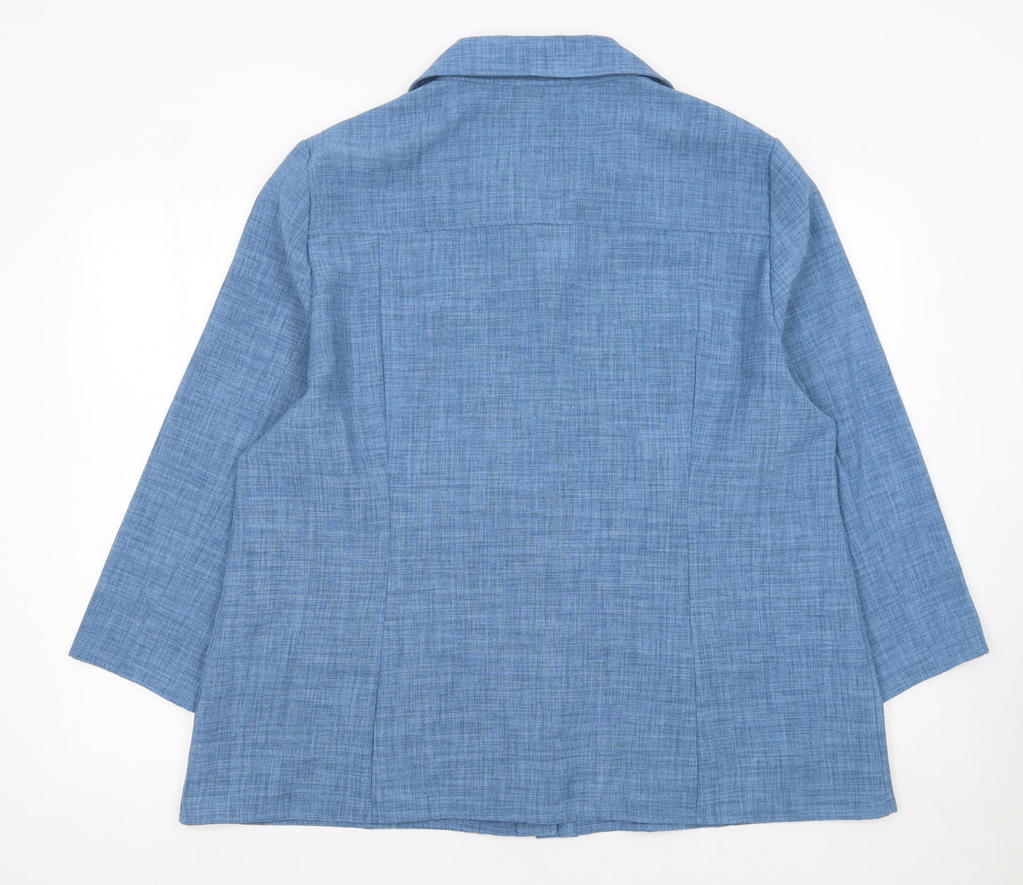 David Nieper Women's Blue Size 22 Woven Polyester Blazer Jacket