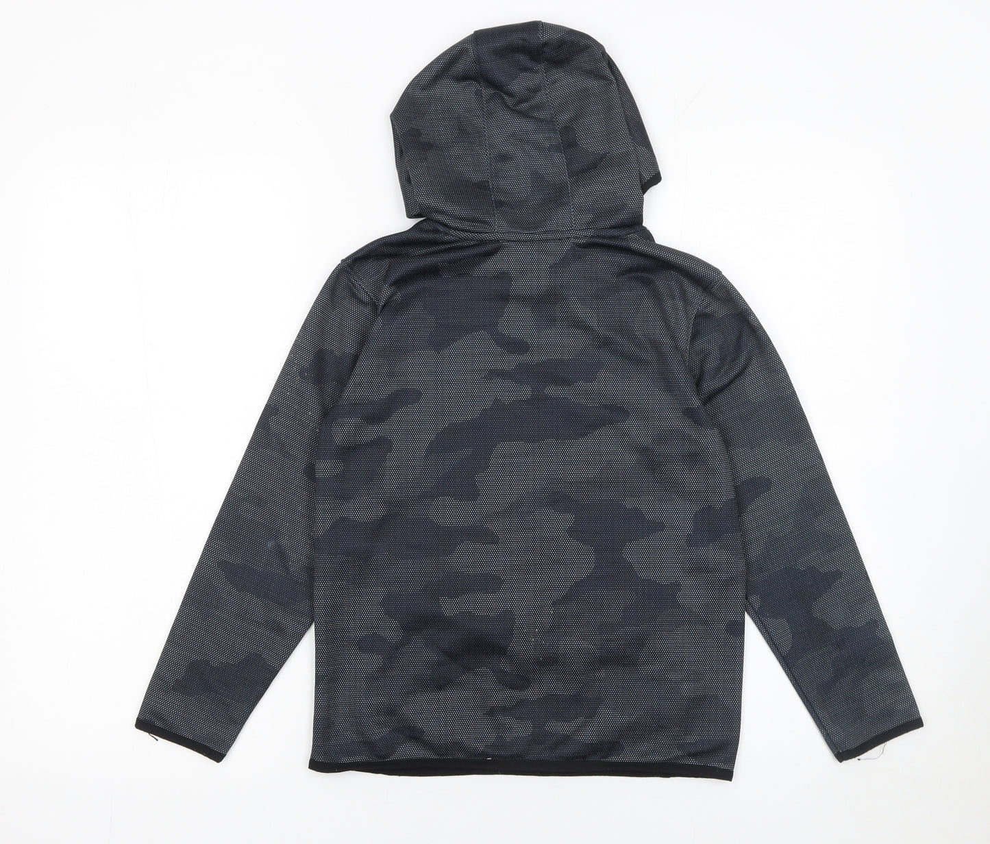 Old Navy Boys Black Camouflage Pullover Active Hoodie Size 8 Years