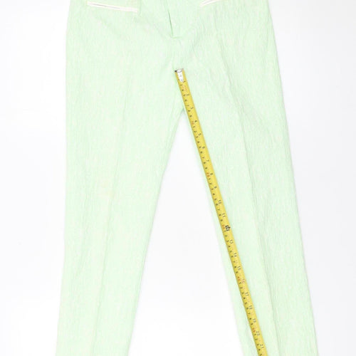 Zara Basic Women Green Slim Fit Trousers XS