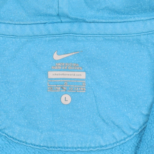 Nike Boys Blue Colourblock Full Zip Hoodie 12-13 Years