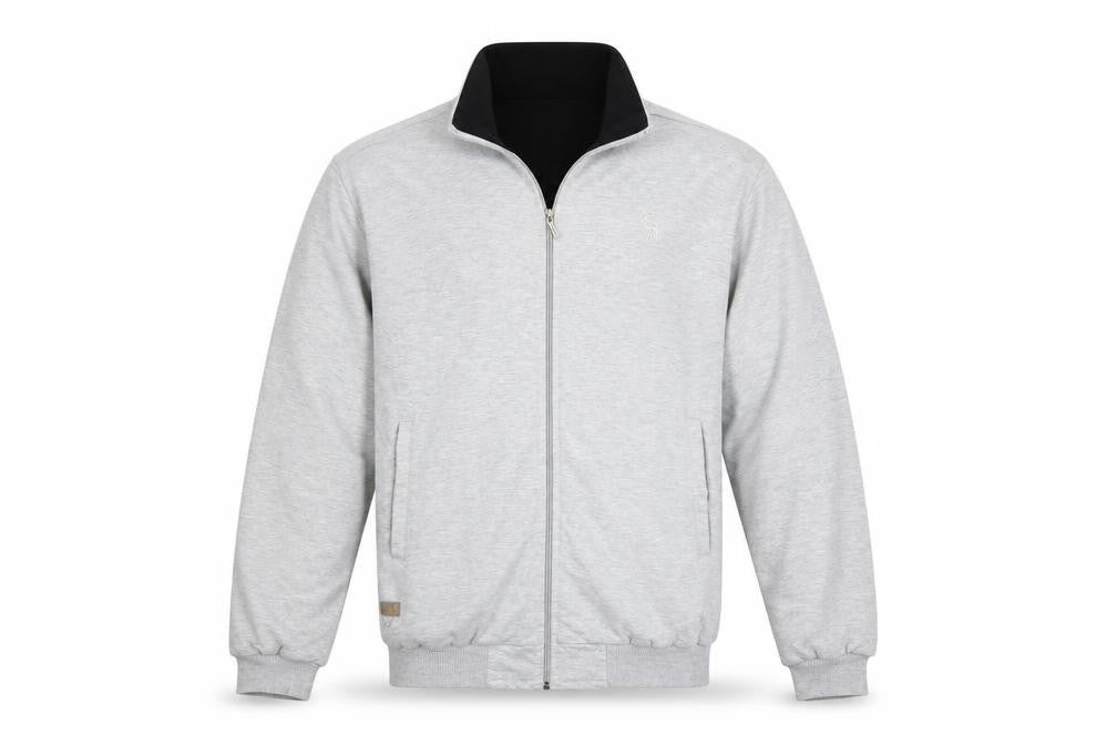 Front view of Abercrombie & Fitch Men's Grey Full Zip Sweatshirt L Regular Fit