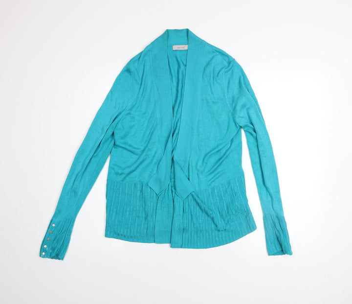 Marks and Spencer Women’s Blue Long Sleeve Open Knit Cardigan Size 14