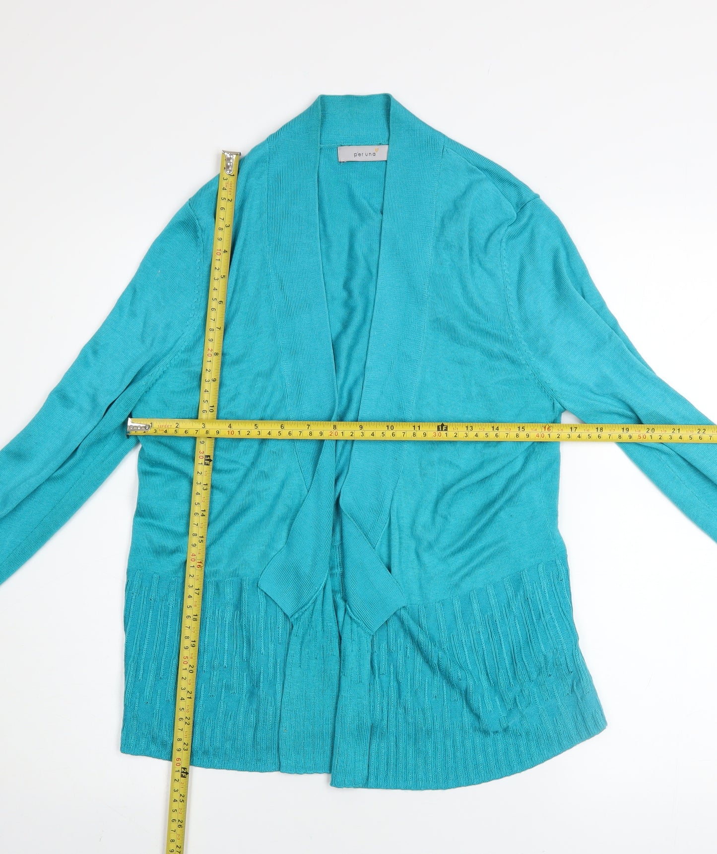 Marks and Spencer Women’s Blue Long Sleeve Open Knit Cardigan Size 14