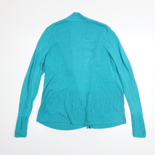 Marks and Spencer Women’s Blue Long Sleeve Open Knit Cardigan Size 14