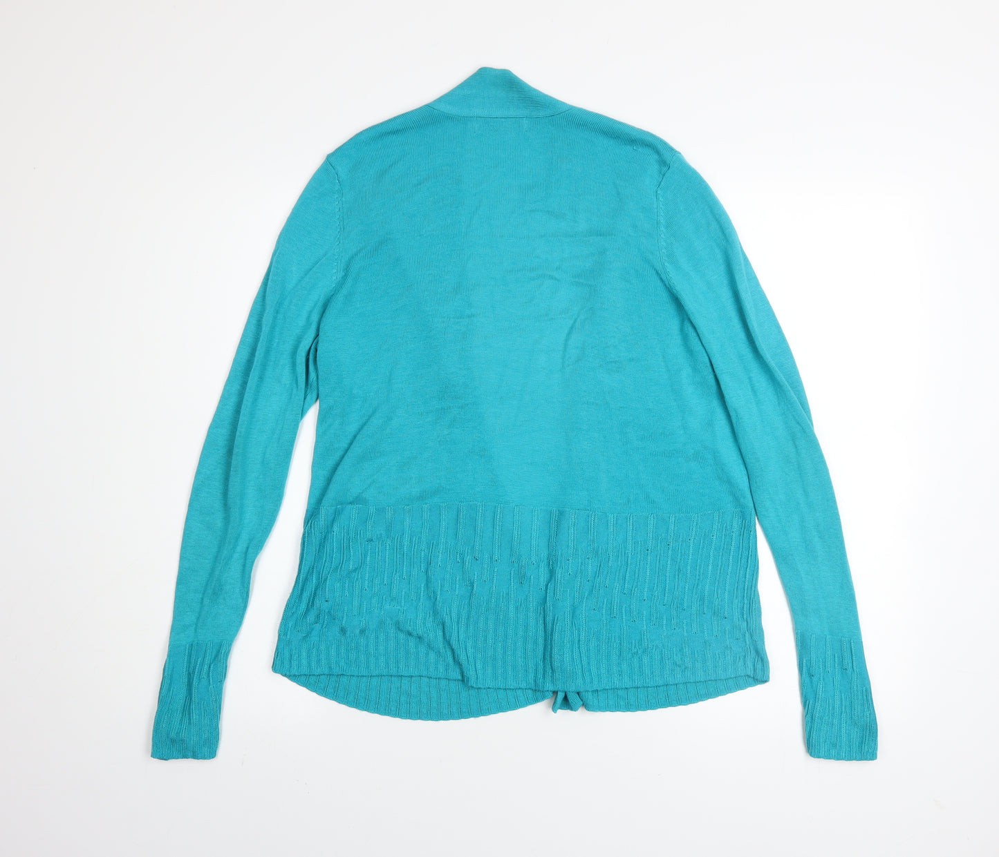 Marks and Spencer Women’s Blue Long Sleeve Open Knit Cardigan Size 14