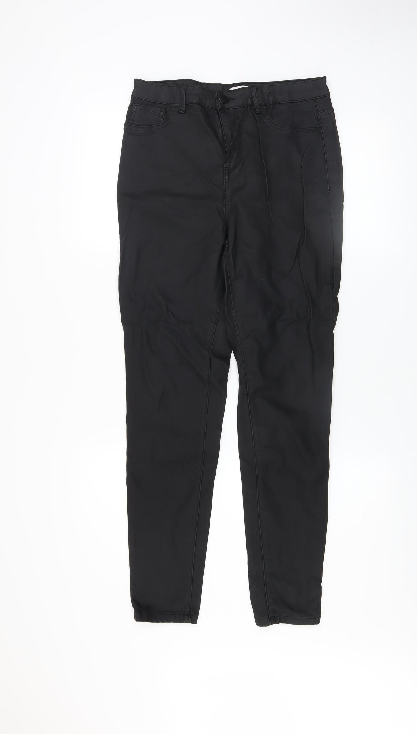 Gallery Womens Black Slim Fit Stretch Trousers Size 14