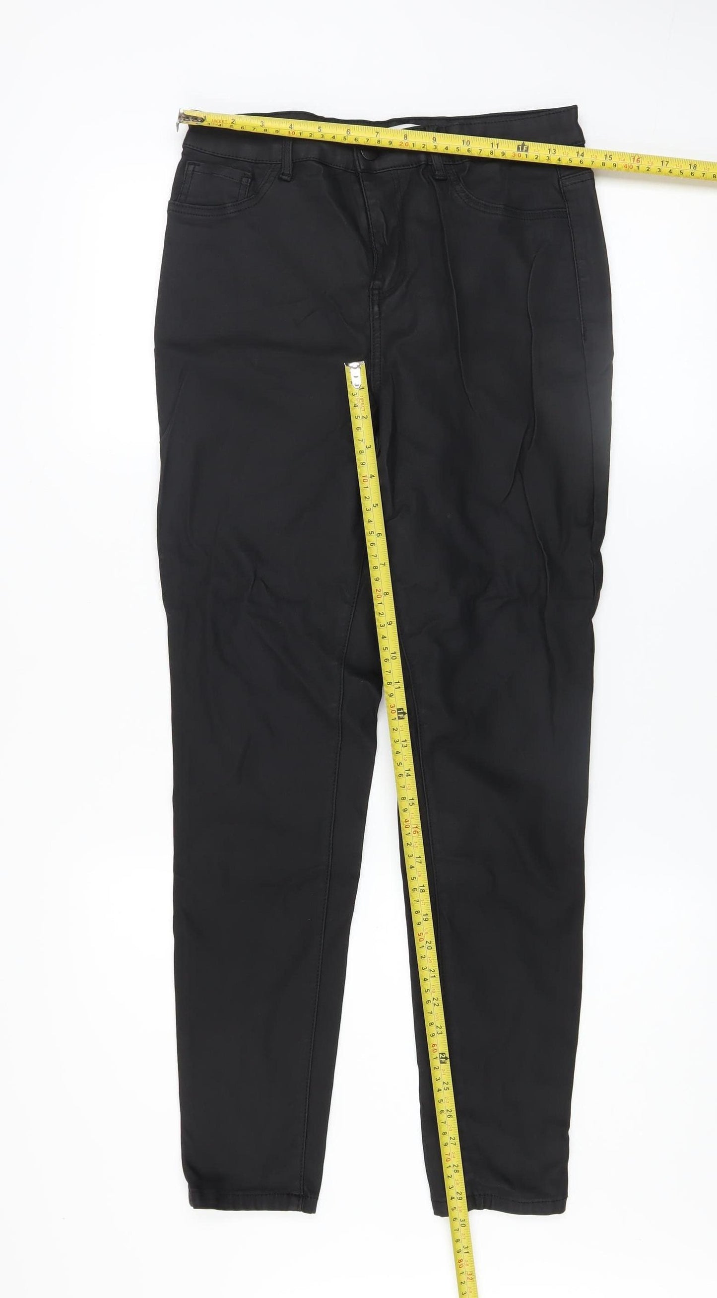 Gallery Womens Black Slim Fit Stretch Trousers Size 14