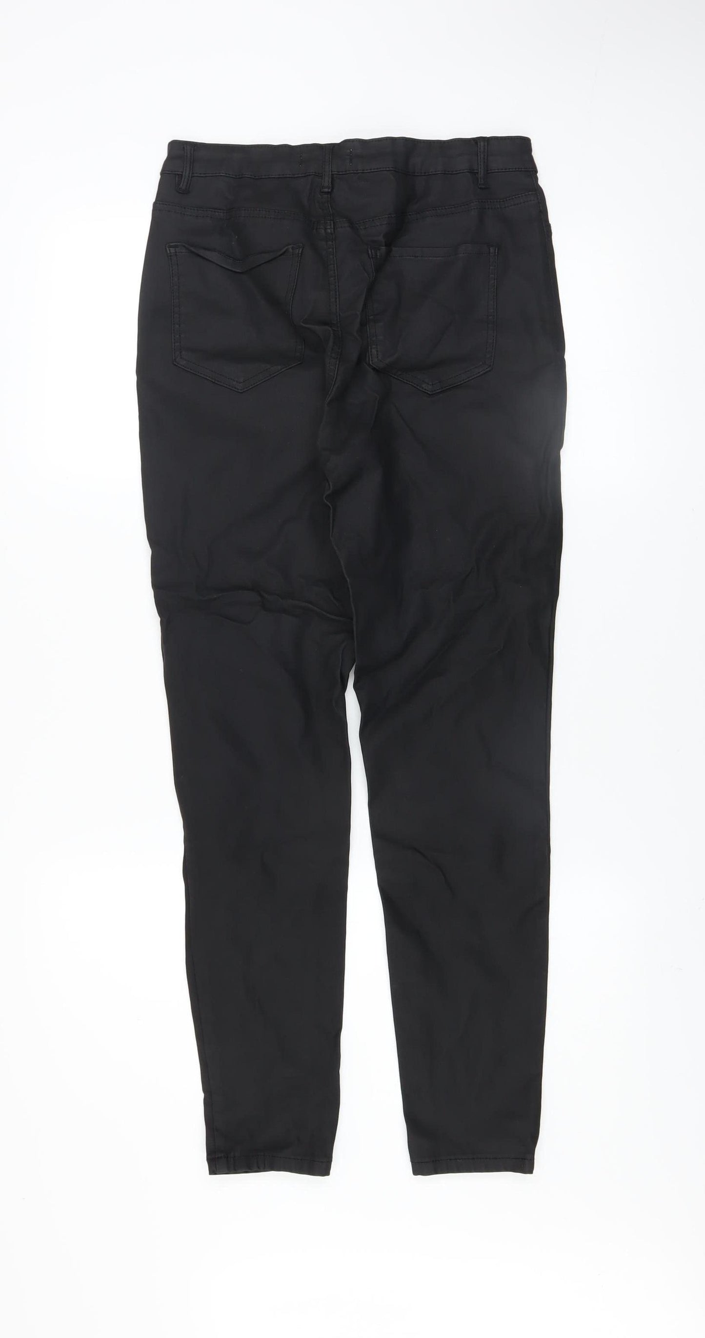 Gallery Womens Black Slim Fit Stretch Trousers Size 14