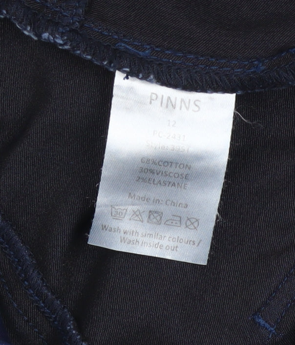 PINNS Womens Blue Size 12 Skinny Stretch Jeans