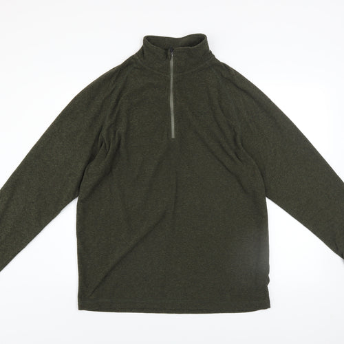 Trespass Men's Green XL 1/4 Zip Fleece Sweatshirt