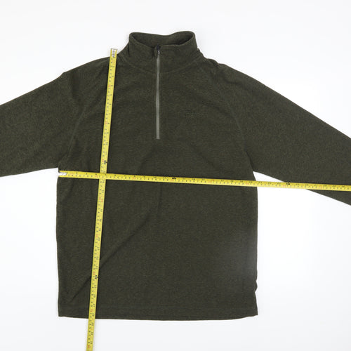 Trespass Men's Green XL 1/4 Zip Fleece Sweatshirt