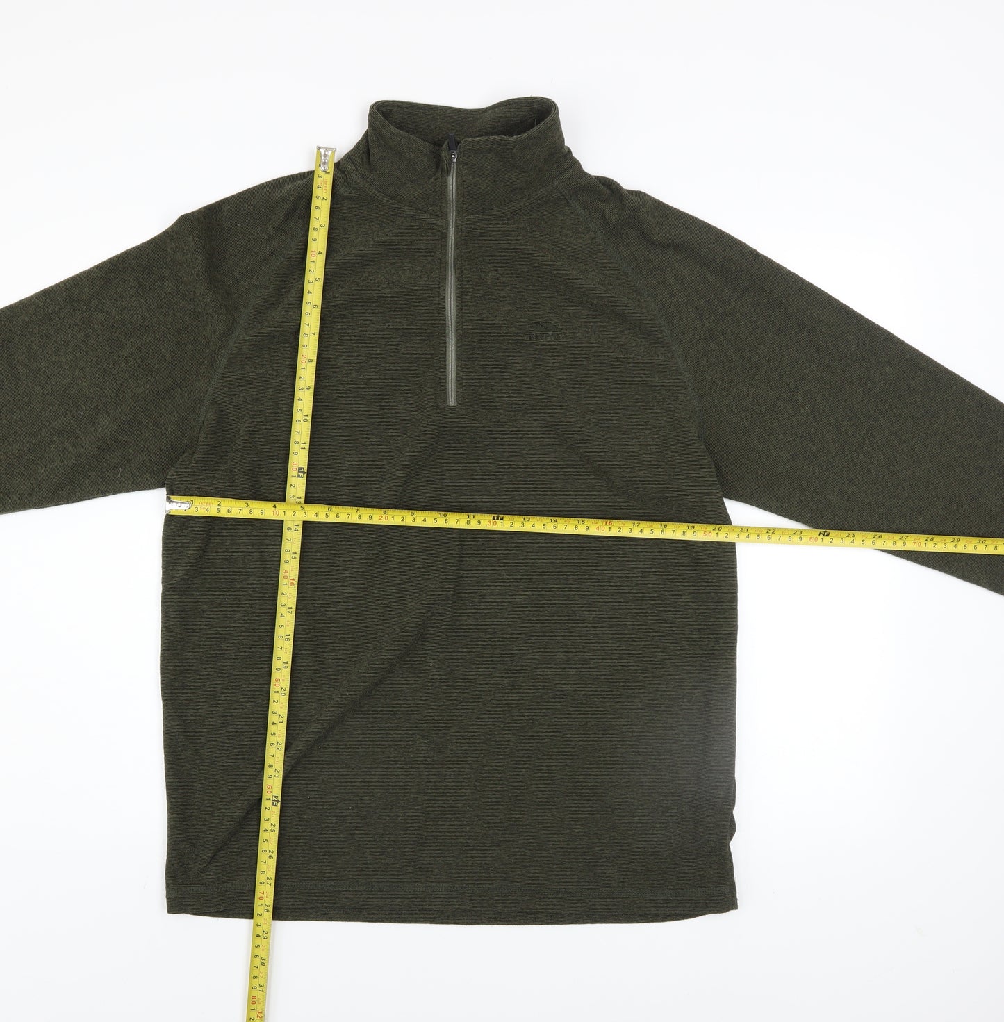 Trespass Men's Green XL 1/4 Zip Fleece Sweatshirt